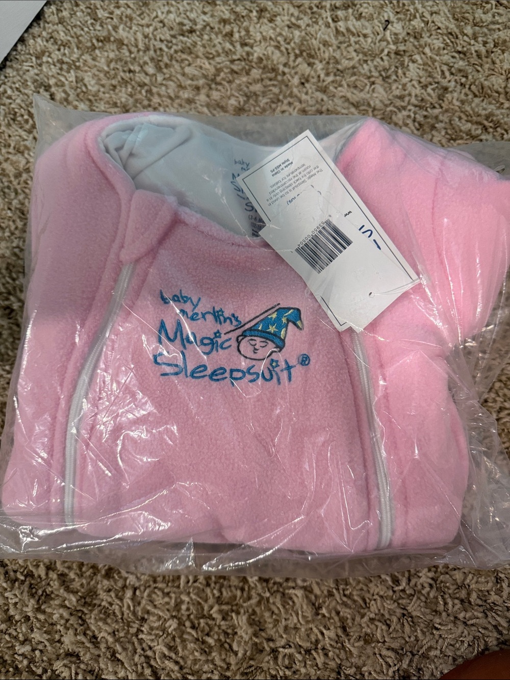 Magic Sleepsuit Pink Fleece Baby Sleep Sack by Love to Dream